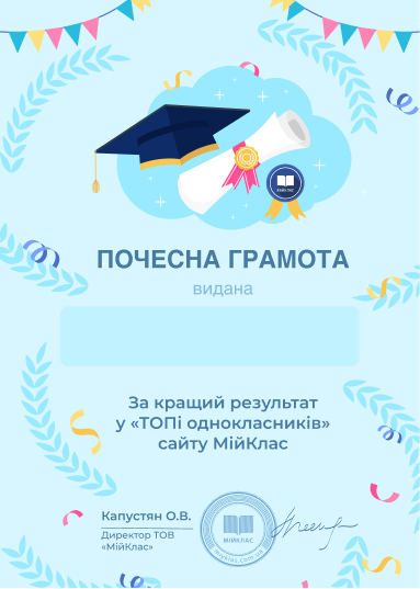 Зразок грамоти 2025